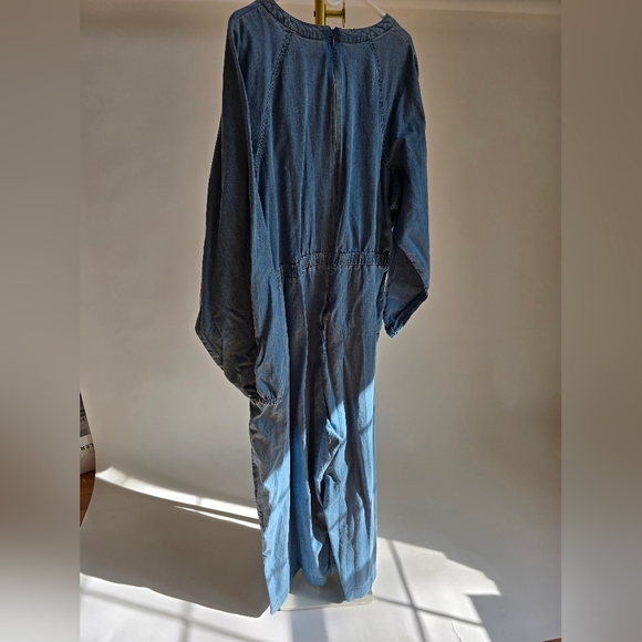 Lane Bryant Light Blue Chambray 22 NWT Jumpsuit Long Sleeves - Picture 5 of 11
